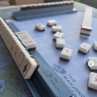 Jeu de tuiles de mahjong américain personnalisé, 160 pièces, élégant motif floral et d'animaux vintage, jeu de mahjong en acrylique 3 couches
