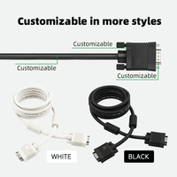 Cable VGA WISTAR para Monitor de TV y Computadora, 1080P, Cable Coaxial de Video, 15 Pines, Macho a Macho, Núcleo de Cobre, VGA a VGA