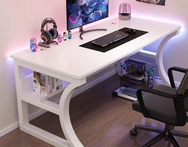 Wholesale Customized High Quality E-Sports Gaming Computer Tables Metal and Wooden Surface
