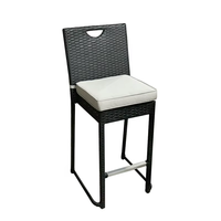 Ensemble de mobilier moderne en osier 6 places tabouret haut chaise glacière table de bar seau à glace en rotin pour l'extérieur cour salon