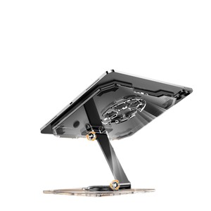 Rotatable Aluminum Alloy Tablet Stand For <b>Ipad</b> Huawei Desk <b>Mount</b> With Clear Base And Adjustable Angle Support - Product Image 1