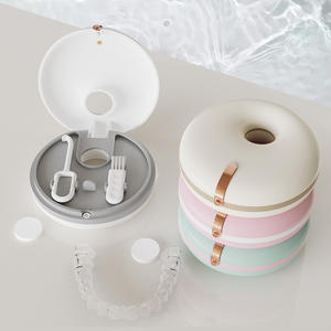 Estuche Portátil para Retenedores Dentales, Caja de Almacenamiento para Aparatos Ortodóncicos, Color Sólido, Tamaño de Viaje, Producto de Cuidado Bucal - Product Image 2