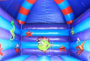 <span class=keywords><strong>Castillo</strong></span> Inflable con Temática Oceánica Colorida, Decoraciones de Peces y Corales, <span class=keywords><strong>Castillo</strong></span> de Brinco de PVC Resistente - Product Image 4