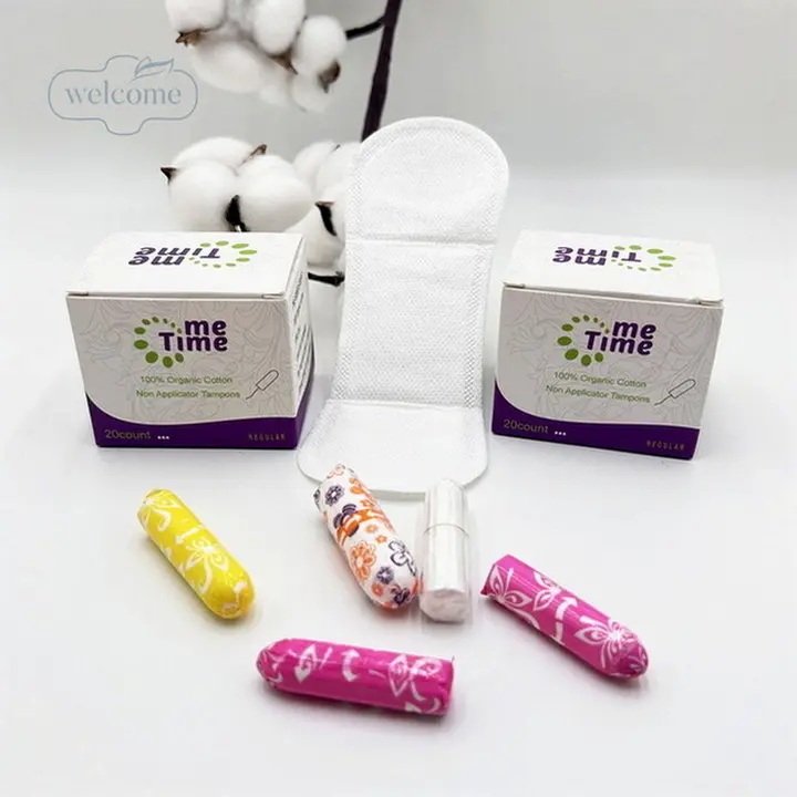 Pesanan jumlah kecil pembelian pertama gaya hidup sehat produk wanita baru Tampon jumlah besar Tampon Viscose satu warna cap