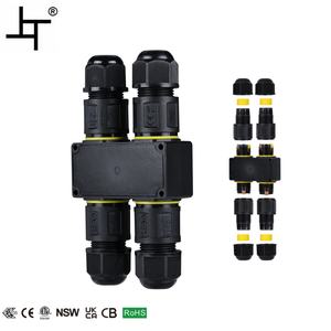 موصل توصيل سريع 4 طرق IP68 2 <span class=keywords><strong>P</strong></span> 3 Core مع نايلون مقاوم للأشعة فوق البنفسجية لأنظمة الري والزراعة - Product Image 1