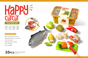 Jouet de <span class=keywords><strong>cuisine</strong></span> pour tout-petits, ensemble de jeu de simulation d'aliments, puzzle de découpe de fruits, jeux éducatifs pour enfants, garçons et filles - Product Image 2