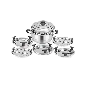 Stainless Steel Multi Kadai Set with Induction Bottom Heavy Gauge, Thick Base, Durable <b>Cookware</b> - Product Image 4