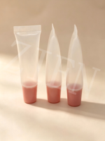 Tube cosmétique compressible personnalisé avec logo, 19 mm PE, 8 à 15 ml, avec bouchon à vis, pour baume à lèvres, brillant à lèvres, soin des lèvres, impression personnalisée OEM ODM