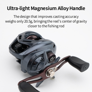Высокоскоростная катушка для бейткастинга 7.1:1, максимальная нагрузка 10 кг, новая алюминиевая шпуля с серебристым металлическим колесом для рыбалки - Product Image 2