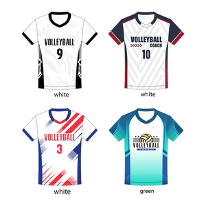 เสื้อวอลเลย์บอลมืออาชีพคอวีระบายอากาศได้เครื่องแบบวอลเลย์บอล100% โพลีเอสเตอร์ - Product Image 2