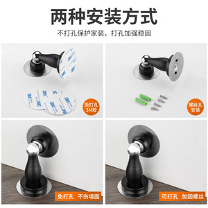 Butée de porte Ying Sheng en acier inoxydable, aimant puissant, silencieuse pour salle de bain, design moderne et simple - Product Image 3