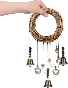 2 piezas <span class=keywords><strong>de</strong></span> protección <span class=keywords><strong>de</strong></span> campanas <span class=keywords><strong>de</strong></span> bruja para perilla <span class=keywords><strong>de</strong></span> puerta Wiccan Wind Chimes Witchy Things - Product Image 2