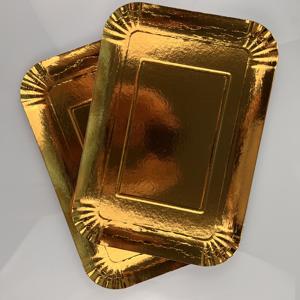 <span class=keywords><strong>Plat</strong></span> en papier jetable écologique de qualité alimentaire pour fête assiette en papier d'impression dorée - Product Image 6