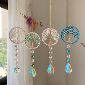 En gros Attrape-soleil en cristal Arbre de Vie suspendu, super artisanal, cristal de guérison - Product Image 1