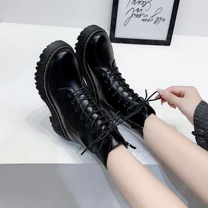 Stivali da <span class=keywords><strong>Donna</strong></span> con Suola Spessa e Caviglia Alta, Stile Punk Classico, Allacciatura alla Moda, Vendita Diretta dalla Fabbrica - Product Image 2