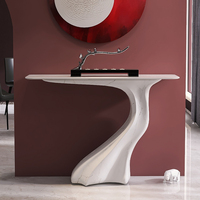 Table console de luxe de style italien moderne haut de gamme avec plateau en fibre de verre pour salon, chambre ou hôtel