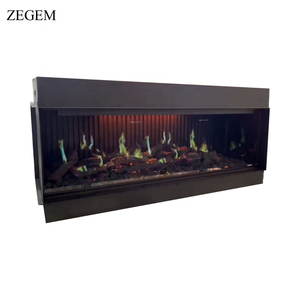 Cheminée électrique holographique moderne <span class=keywords><strong>avec</strong></span> affichage LCD en acier intégré de 1524 mm, fonction de <span class=keywords><strong>chauffage</strong></span> pour une utilisation en intérieur - Product Image 1