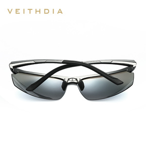 Veithdia Men's Square Half Rim Sports Sunglasses Polarized Aluminum Magnesium <b>Frame</b> UV400 For Fishing Driving Cycling - Product Image 5