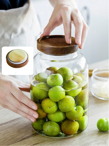 1300ML <strong>Large</strong> Capacity Big Size Glass Storage <strong>Jar</strong> Clear Borosilicate Acacia Lid <strong>Jar</strong> - Product Image 3