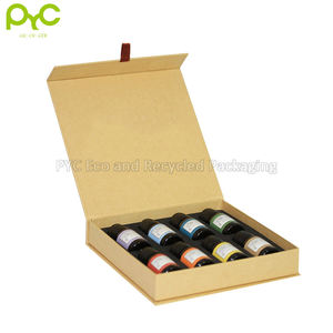 Caja de embalaje de botellas de aceite esencial, papel plegable con estampado personalizado, con divisores de inserción - Product Image 3