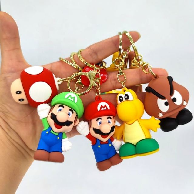 New Design Mario Keychain 3d Key Chain Bag Pendant Mario Yoshi Keychain