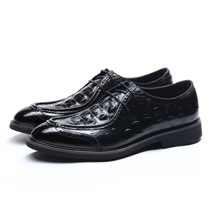 High Quality <b>Pointed</b> Toe Autumn Business Moccasin Shoes Lace-Up Closure Genuine Leather Upper Comfortable Dress Shoes - Product Image 4