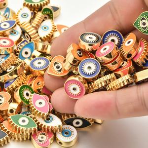 Pembuatan Perhiasan Klasik Lucu DIY Jimat Mata Yunani Buatan Tangan Warna-warni Enamel Jahat dan Mata Mempesona Manik-manik - Product Image 2