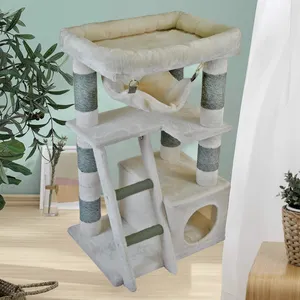 Kratzbaum-rascador plegable para perros y gatos, accesorios para casa de mascotas, Donut, muebles de pared grandes, árboles