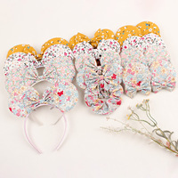 Boucles d'oreilles Mickey avec clip Bandeau à la mode Chouchous pour accessoires de cheveux de fête de princesse