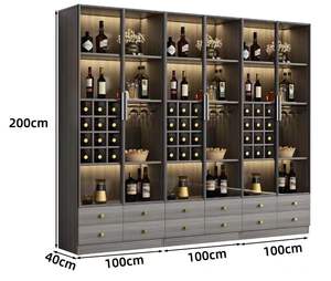 Plusieurs spécifications disponibles pour la personnalisation d'un <span class=keywords><strong>meuble</strong></span> à <span class=keywords><strong>vin</strong></span> en bois pour salon, salle à manger, maison, bar ou rangement. - Product Image 6