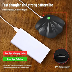 Night <b>Light</b> Motion Sensor <b>Shell</b> Shaped Eco-Friendly Plastic Spotlight USB Type C Rechargeable Portable Bedroom Corridor - Product Image 6