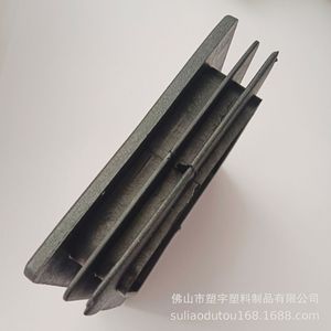 <b>Square</b> Tube Plug 100x100mm Black Plastic Anti Slip Wear Resistant For <b>Pipe</b> Wall 1.5 2.0mm - Product Image 2