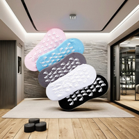 Chaussettes de yoga à cinq doigts pour femmes Betop Premium 80% coton peigné - Chaussettes de Pilates respirantes antidérapantes à cinq doigts avec coussinets