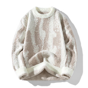 เสื้อสเวตเตอร์ผู้ชายโลโก้แบบกำหนดเอง OEM เสื้อกันหนาวแบบสวมหัว ดีไซน์ลายถัก ผ้าฝ้าย แขนยาว คอกลม เสื้อจั๊มเปอร์ถักแบบกำหนดเอง - Product Image 3