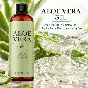 <span class=keywords><strong>Gel</strong></span> Apaisant à l'<span class=keywords><strong>Aloe</strong></span> <span class=keywords><strong>Vera</strong></span> Bio et Végan 98% Pur Naturel pour le Visage, Soin Apaisant Après-Soleil, Marque Blanche, Pour Tous Types de Peau - Product Image 3