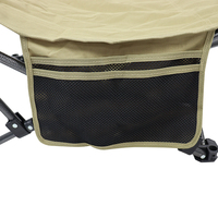 Chaise de plage basse de loisirs en tissu Oxford Chaise pliante de camping légère et portable en tube d'acier avec sac latéral