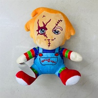 HY Poupée en peluche Chucky effrayante et originale pour enfants, en coton PP, figurine articulée, modèle Chucky, jouet de collection, cadeaux Chucky très demandés, court