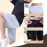 Shorts de sport pour hommes, séchage rapide, entraînement, course à pied ou décontracté, avec poche zippée