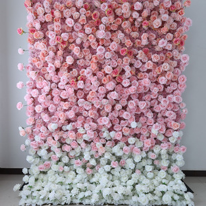 EG-E07 Décoration de magasin pour événements et fêtes de mariage, toile de fond murale de fleurs artificielles en soie rose pour Sweet Sixteen ou <span class=keywords><strong>Quinze</strong></span> Ans - Product Image 6