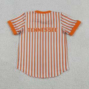 เสื้อเบสบอลลายทางสีส้มเทนเนสซีสำหรับเด็กผู้ชาย แขนสั้น ติดกระดุม เสื้อลำลองสำหรับเด็กผู้ชาย - Product Image 5