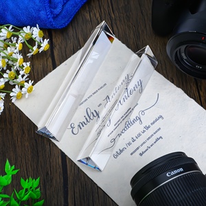 Dilu tinh thể rõ ràng kính quang học lăng kính mặt bóng lăng kính K9 Tinh thể thủy tinh khối kim tự tháp cho máy ảnh lọc chụp ảnh tuyệt đẹp - Product Image 3