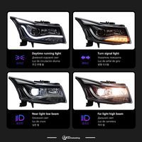 Kit de rénovation de phares Chevrolet Cruze 2009-2016, 50W 12V, lentille LED, feux de jour, clignotants au xénon
