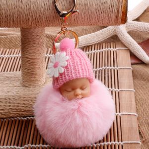 Llavero de Metal con Forma de Muñeca Bebé Dormida, Personalizable, Impresión UV 3D, Estilo de Dibujos Animados, para Bolsos de Mujer - Product Image 5
