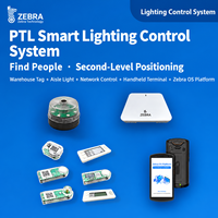 Étiquette électronique intelligente PTL, type bouton, avec localisation audio-visuelle, pour système de gestion d'entrepôt intelligent, Chine