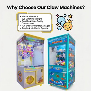 Happy Moment Macaron Color Astronaut Theme Coin Operated Professional Arcade Prize Game Plush Toy Grabber Claw Machine English - Product Image 4