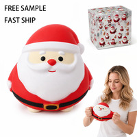 Jouet sensoriel souple personnalisé avec logo, grande taille, Père Noël, bonhomme de neige et renne, idéal pour les cadeaux de fête de Noël