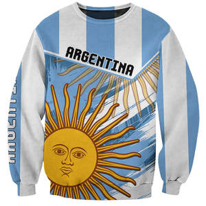 Venta al por mayor Día <span class=keywords><strong>DE</strong></span> LA <span class=keywords><strong>Independencia</strong></span> <span class=keywords><strong>Argentina</strong></span> Bandera del Sol Estampado Sudadera <span class=keywords><strong>de</strong></span> cuello redondo Camisas <span class=keywords><strong>de</strong></span> manga larga Slim-Fit Capa interior Jersey <span class=keywords><strong>de</strong></span> hombre - Product Image 1