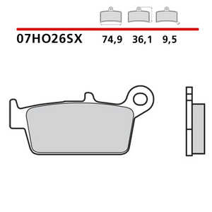 For Brembo Race Rear Pads for Honda <b>CR</b> <b>500</b> 87-01 Drive Shafts - Product Image 1