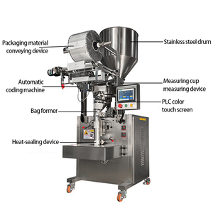 Tùy Chỉnh Định Lượng Trái Cây Khô Trở Lại Niêm Phong 3 Bên Niêm Phong <span class=keywords><strong>4</strong></span> Bên Niêm Phong Hạt Túi Máy Đóng Gói Máy Làm Đầy - Product Image 3