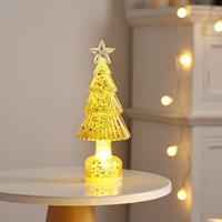 Leuchtender LED-Weihnachtsbaum Nachtlicht Plastik-Tischdekoration für Zuhause Büro Feiertage Party Geschenk